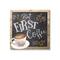 Stupell Industries But First Coffee Typography Chalkboard Latte Beans Canvas Wall Art